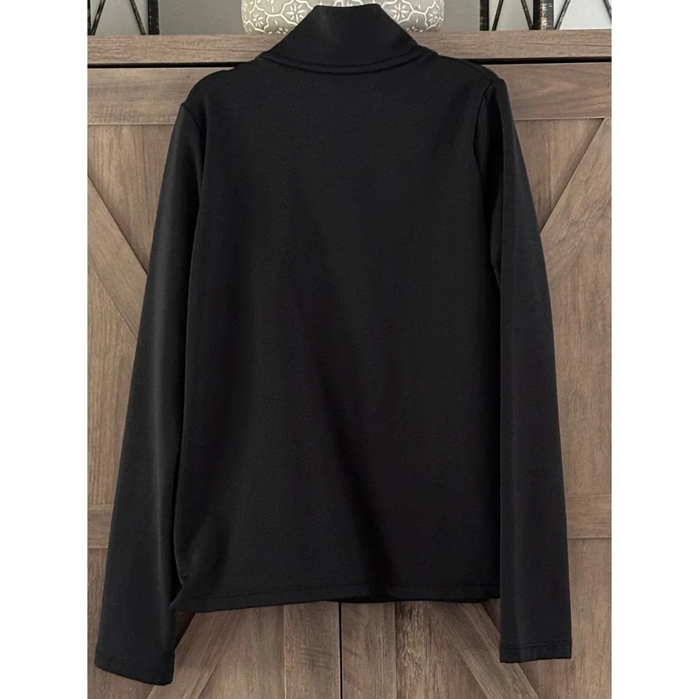Under Armour ColdGear Boys Youth Small Black Quarter Zip Pullover Long Sleeve